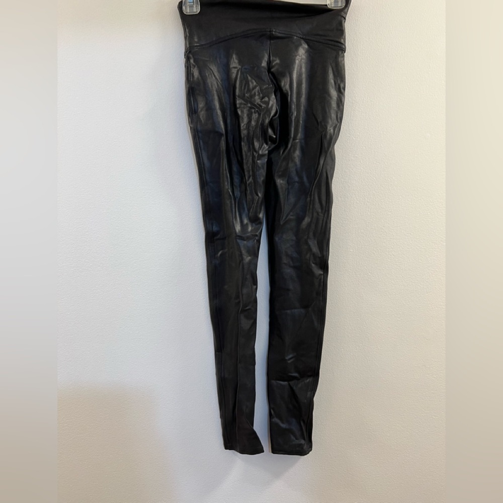 Spanx Faux Leather Leggings in Black - Picture 6 of 14